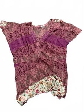 Y2K Metro 7 Womens Plus Size Boho Light Wieght Paisley Print Blouse Size 24/26